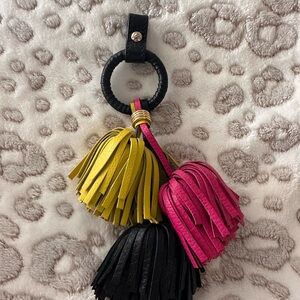 Henri Bendel Leather Tassel Bag Charm
